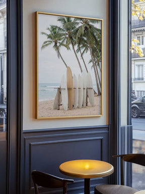 Surfboards On the Beach Poster