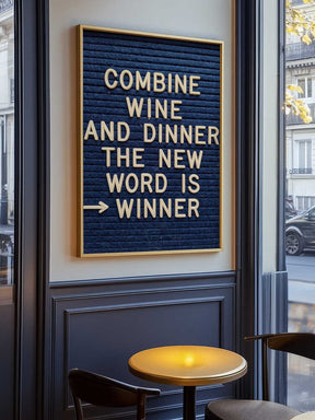Combine Wine and Dinner Poster