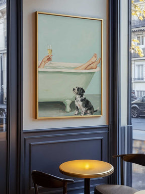 Prosecco In the Bathtub Poster