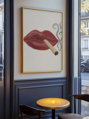 Smoking Lips Poster