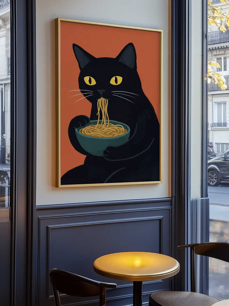 Noodle Cat No 1 Poster