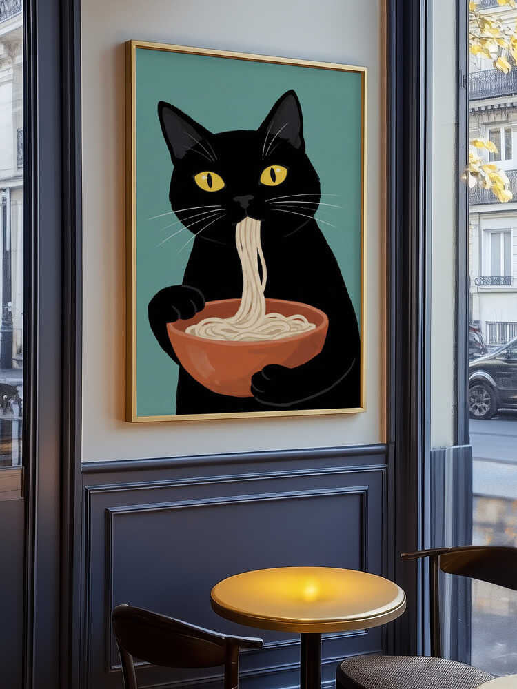 Noodle Cat No 2 Poster
