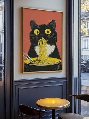Noodle Cat No 6 Poster