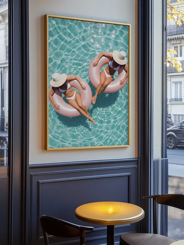 Floating In the Pool Poster
