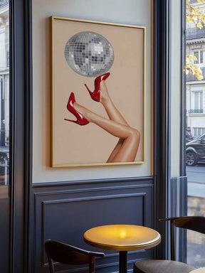 Stiletto Heels and Disco Ball Poster