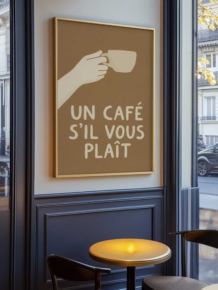 Un Café S'il Vous Plait Poster