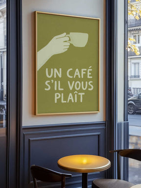Un Café S'il Vous Plait Poster