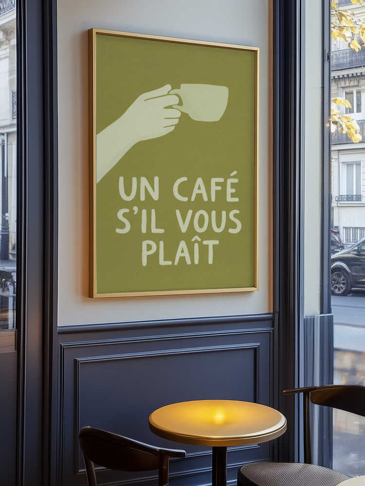 Un Café S'il Vous Plait Poster