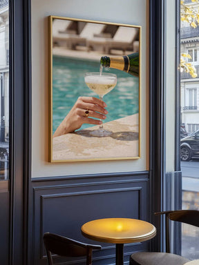 Luxury Poolside Champagne Poster