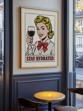 Pop Art Wine Woman Poster