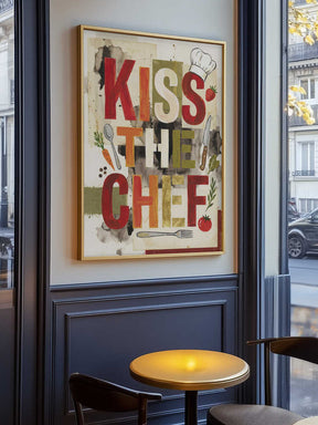 Kiss The Chef Kitchen Poster