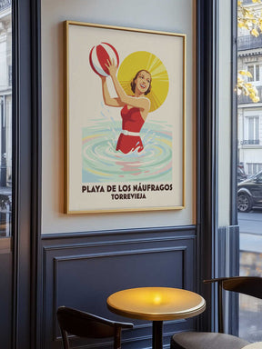 Retro Beach Ball Fun Poster