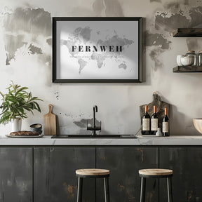 Fernweh world map Poster