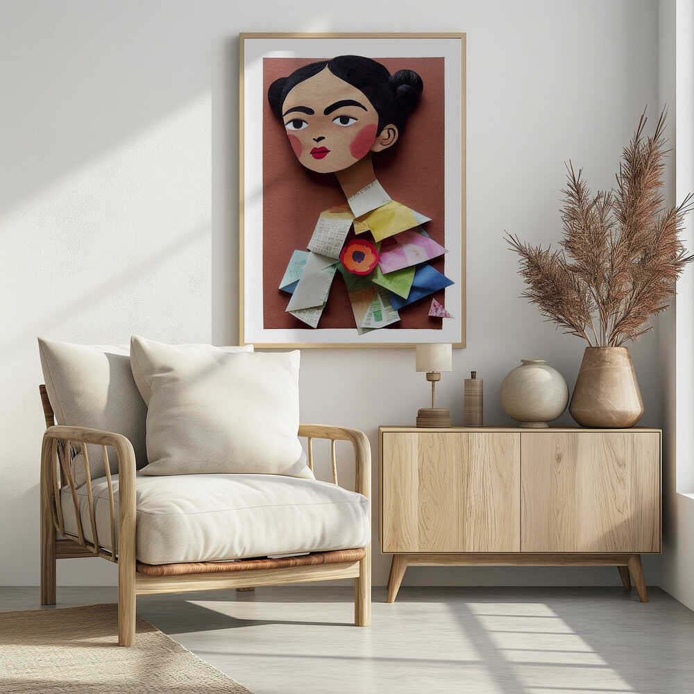 Paper Portrait Blossom Poster
