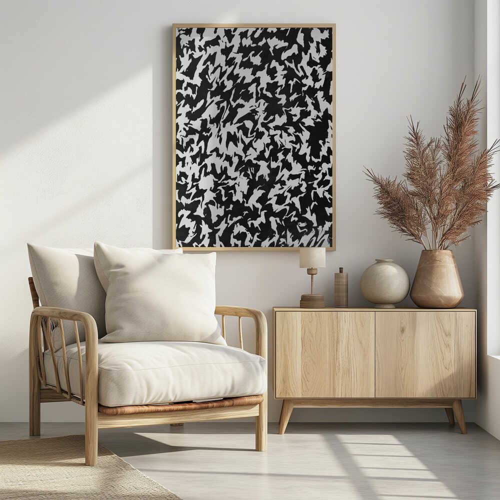 Monochrome Whirl Poster