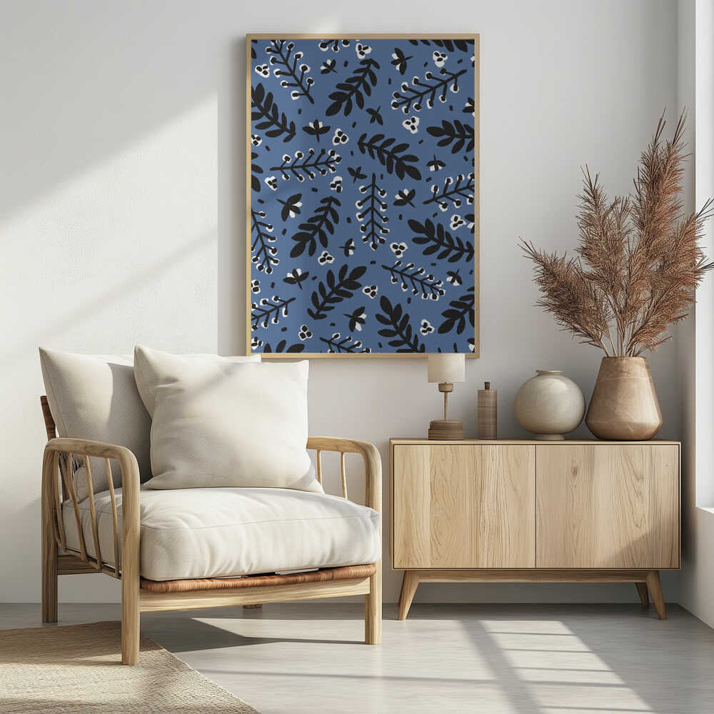 Leafy Nightscape Poster