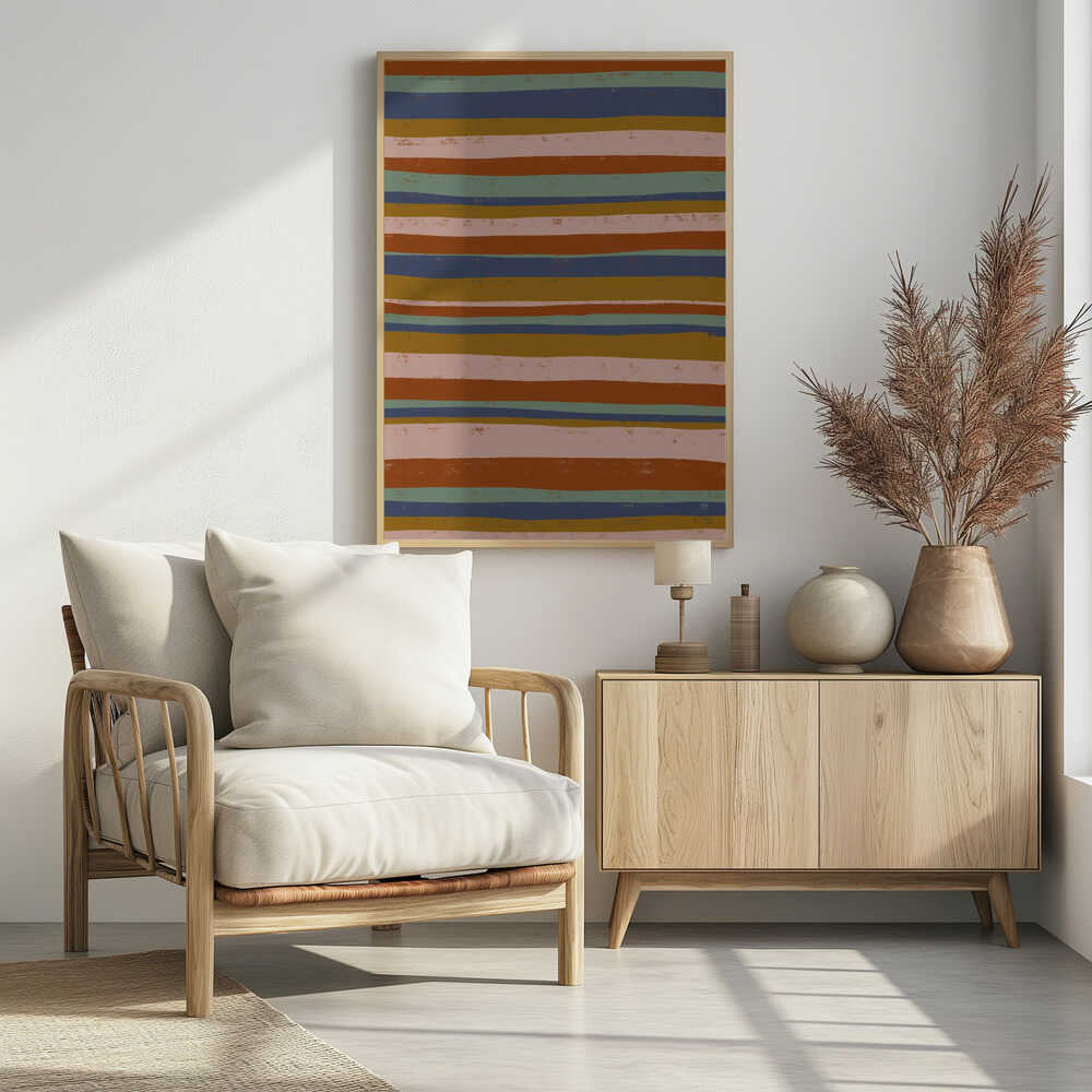 Earthy Stripes Flow Poster