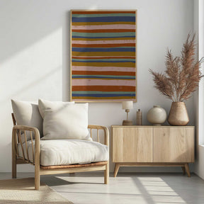 Earthy Stripes Flow Poster