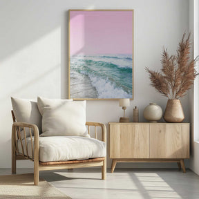 Pink Sky Beach Poster