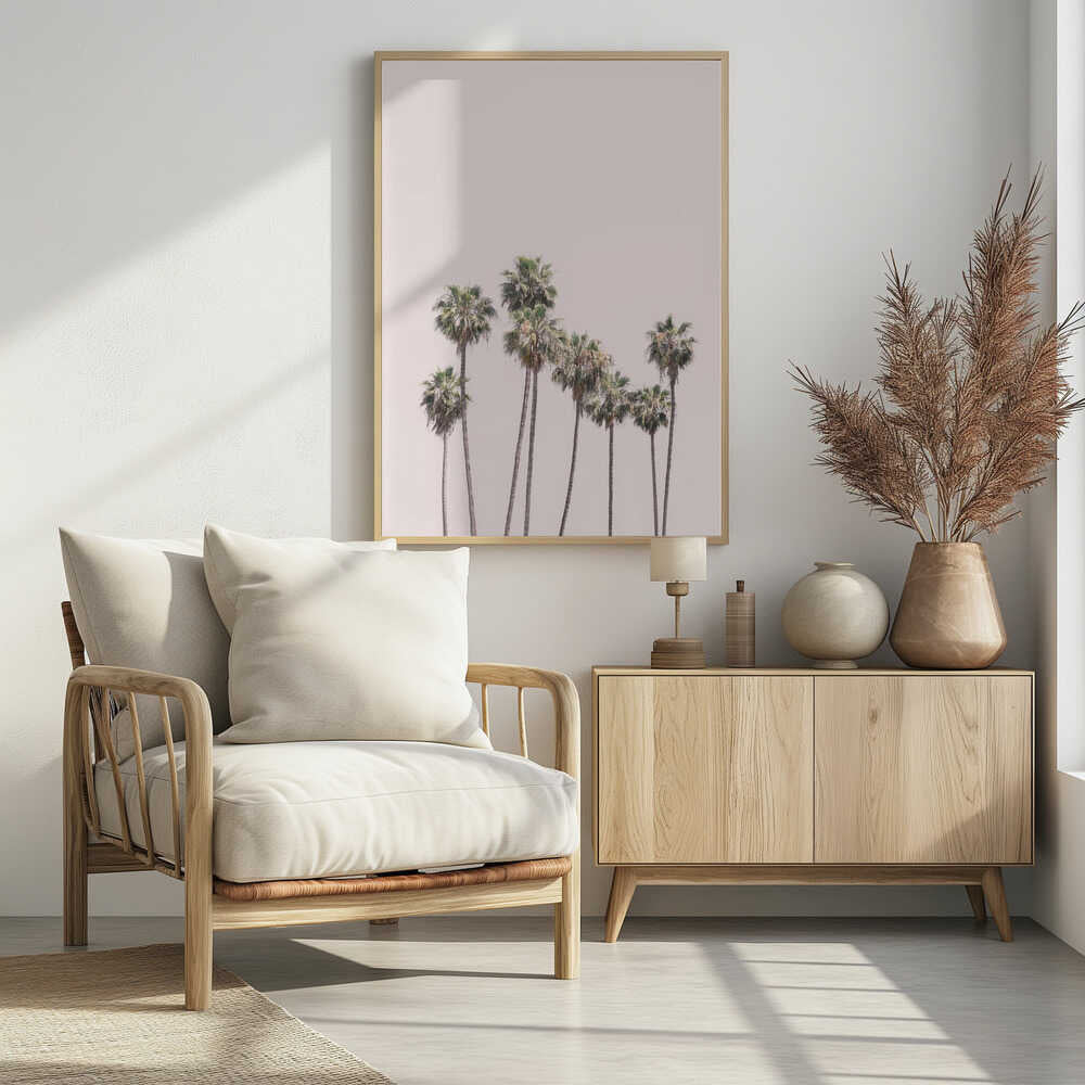 Blush Palms Poster