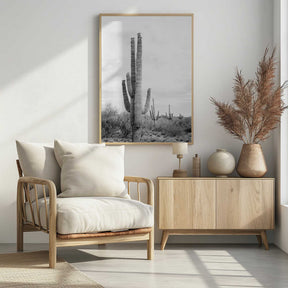 Saguaro B&amp;W Poster