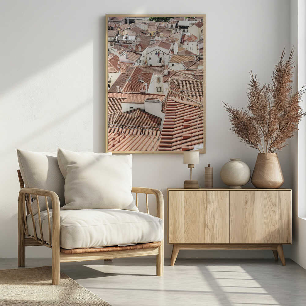 Red Tiled Rooftops Poster