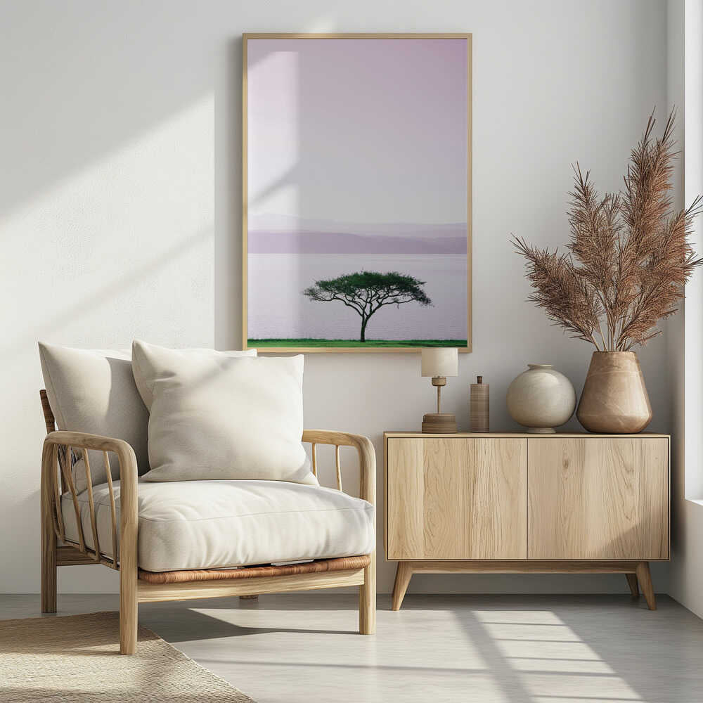Tree By A Tranquil Lake Poster
