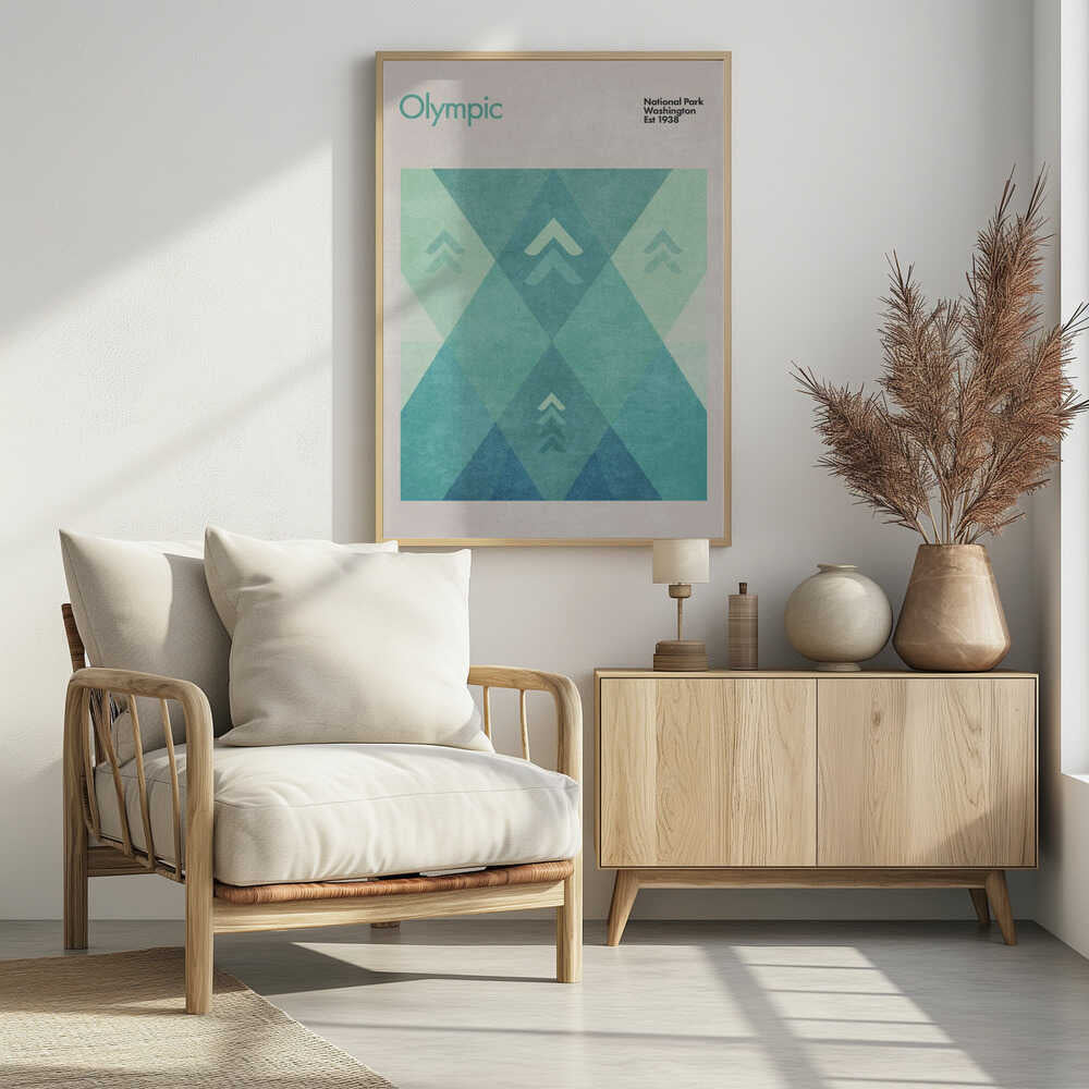 Geometric Peaks Poster