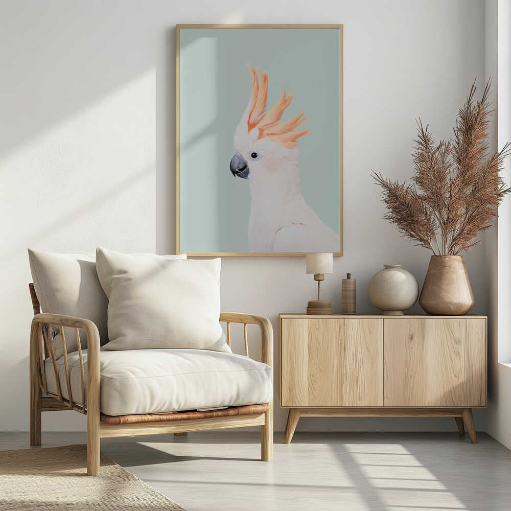 Cockatoo on Mint Poster