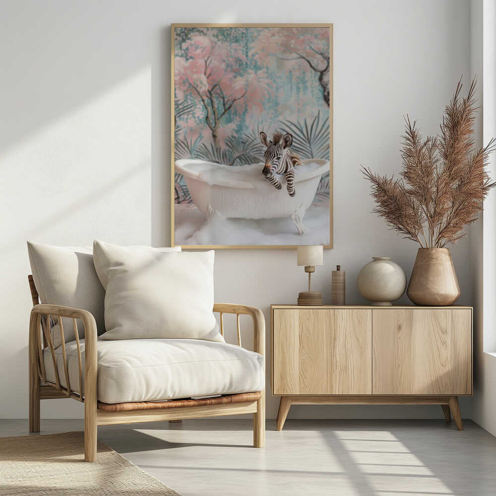 Bubbly Zebra Delight Poster