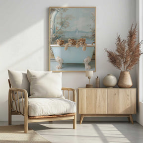 Blue Lagoon Lion Cubs Poster