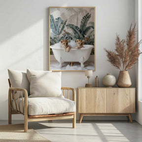Tropical Lion Bath Poster