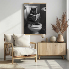 Plus Size Kitty on the Loo Poster