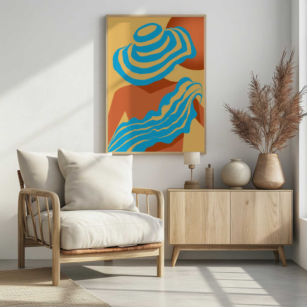 Sunlit Wavesstripe Poster