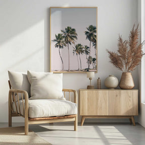 Blush Tropical Trees Poster
