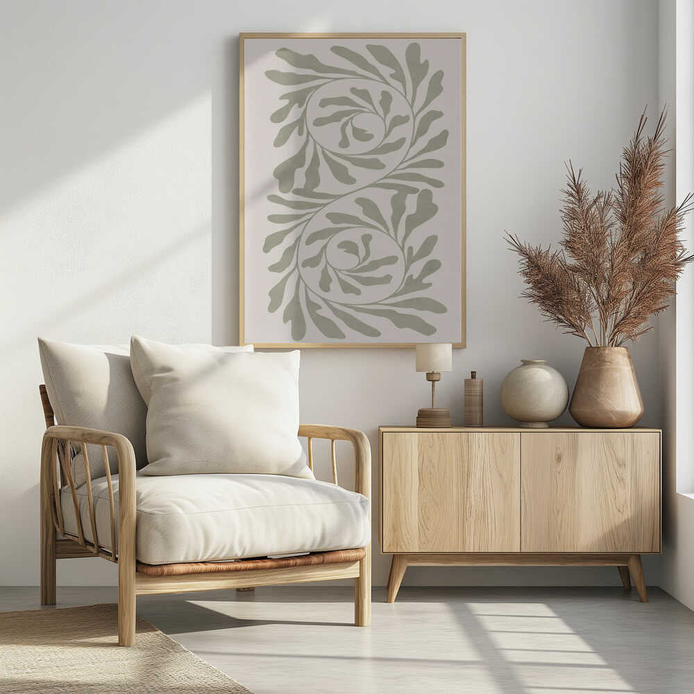 Olive Green Abstract Poster