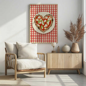 Pizza Heart checked Poster