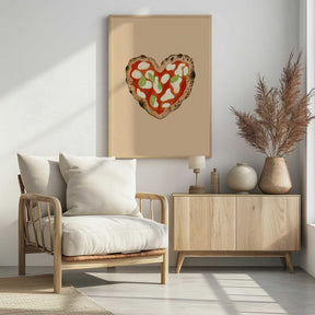 Pizza Heart Poster
