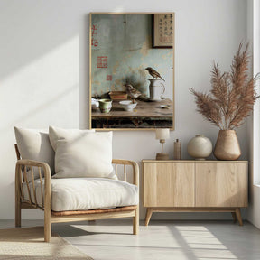 Tea Time Birds Poster