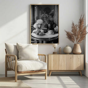 Parisian Poodle Breakfast Poster
