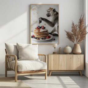 Monkey Maple Morning Poster