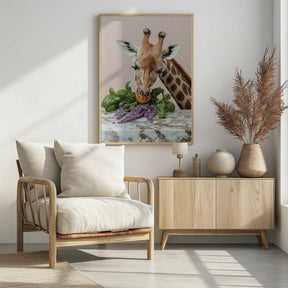 Giraffe’s Herbal Delight Poster