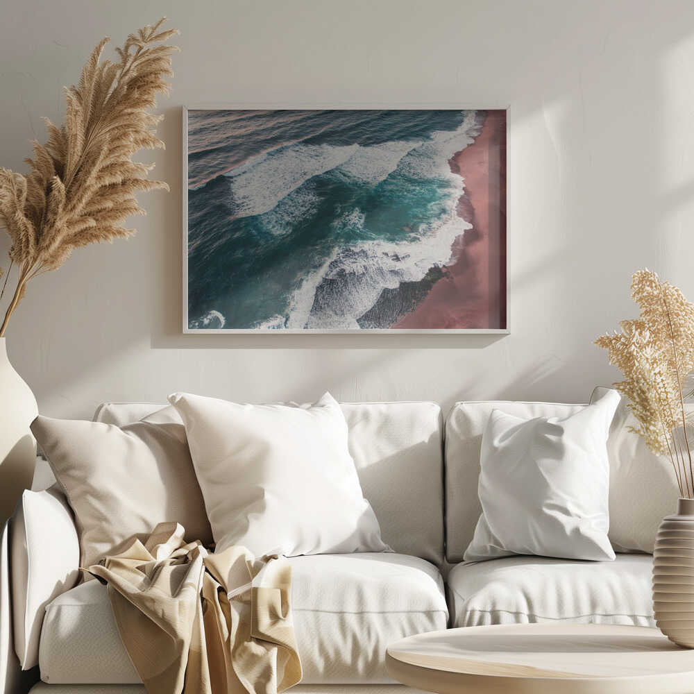 Breathtaking Aerial View Of Ocean Waves Poster