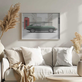 Classic Green Vintage Sports Car Poster
