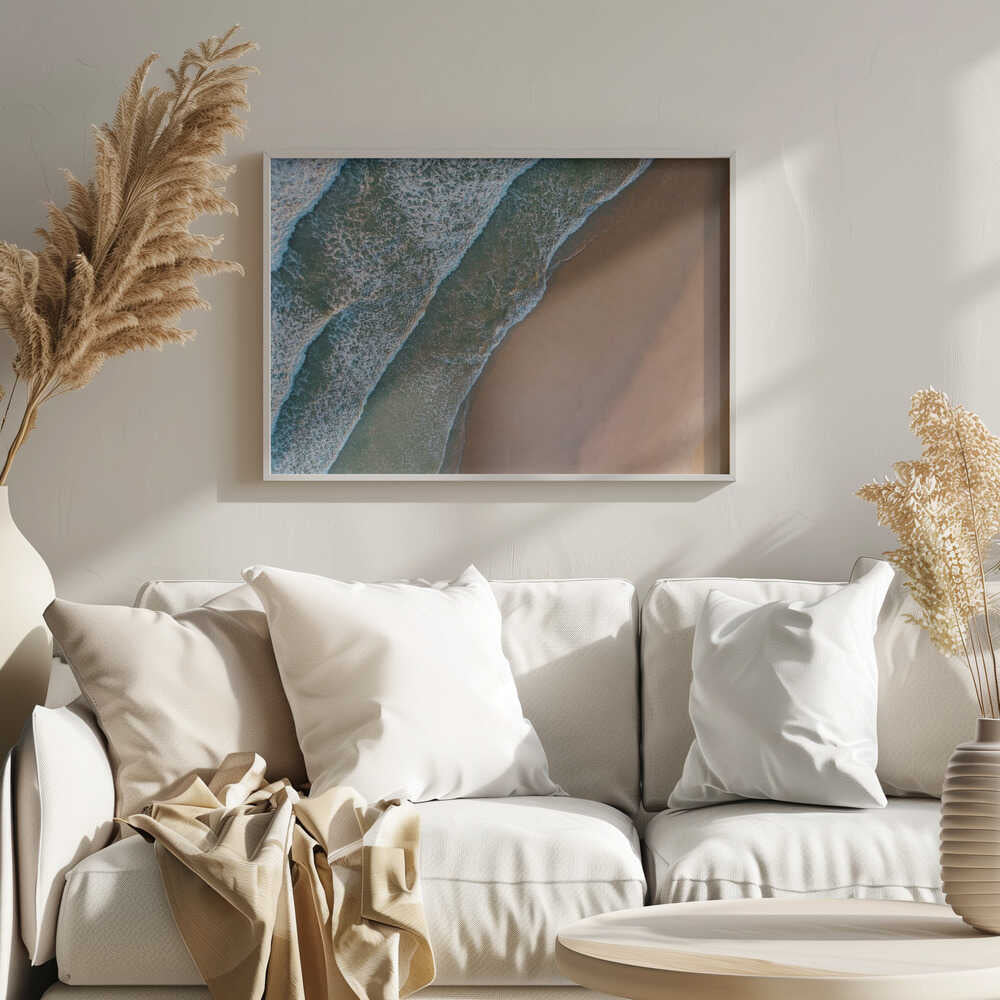 Sunrise Beach Waves Poster
