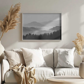 Rolling Hills Bw Poster