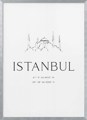 Istanbul coordinates Poster