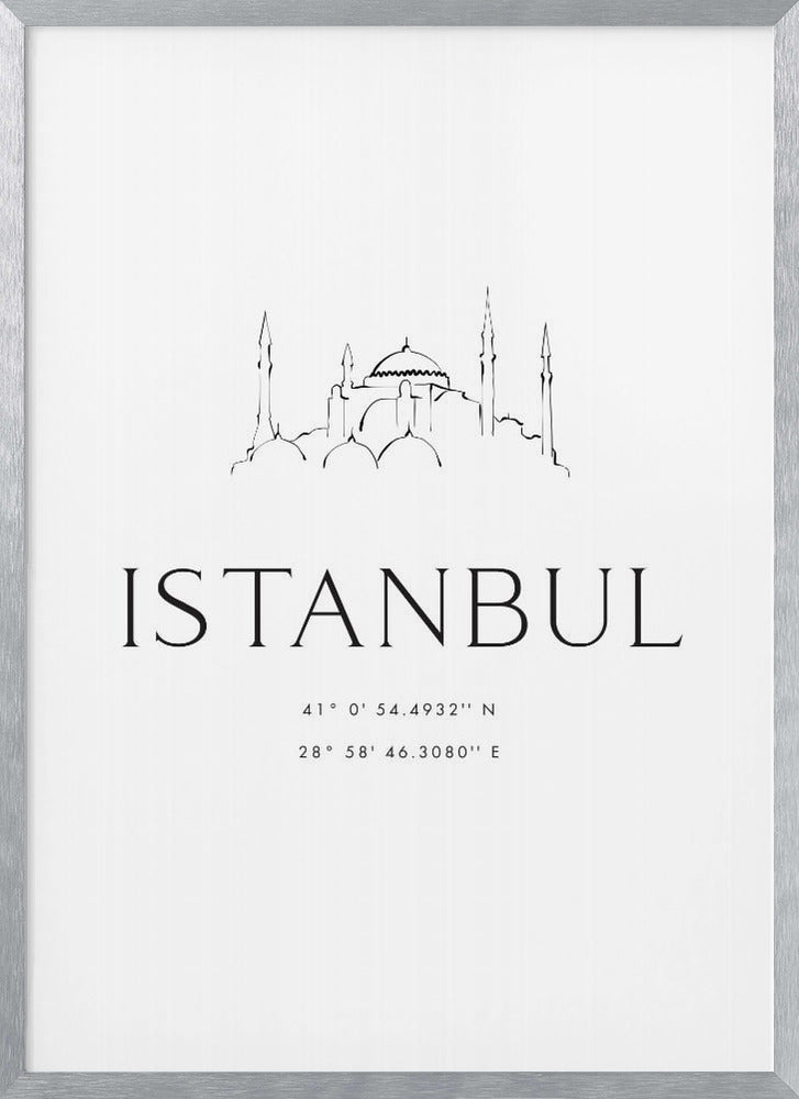 Istanbul coordinates Poster