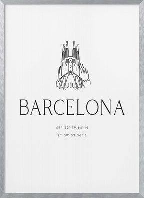 Barcelona city coordinates Poster