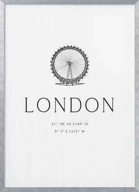 London city coordinates Poster